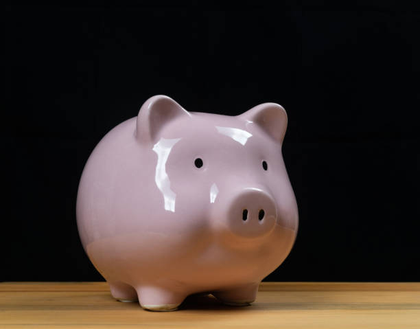 istock Piggy Bank on Black Background 1399897197