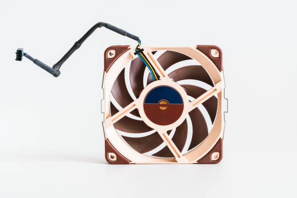 CPU cooler fan isolated on white background