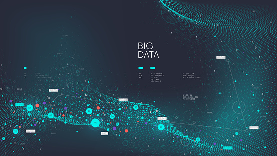 Database Grid Visualization Big Data Flow Wave Analytics And ...