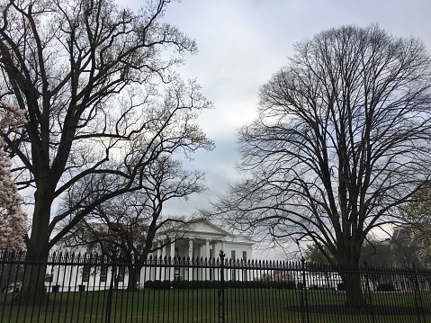 View of White House from Lafayette Square, Washington D.C., May 27, 2019