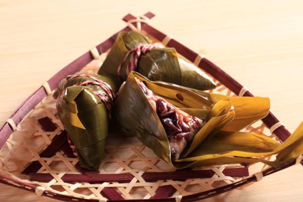 istock Rice dumplings, Glutinous Rice Wrapped in Bamboo Leaves 1399901680