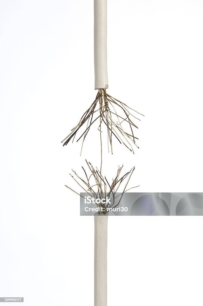 Esfiapado corda - Foto de stock de Branco royalty-free