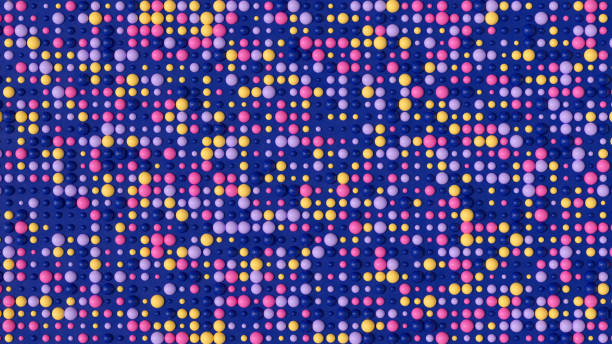 Abstract colorful spheres background, 3d render