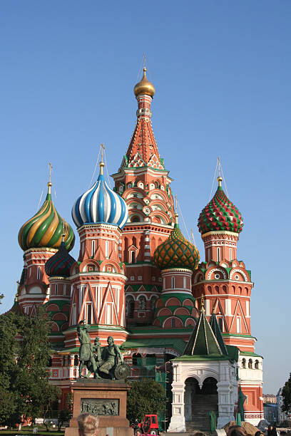 St Basil's Cathedral in Moscow stock photo