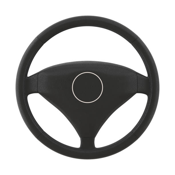 istock Steering wheel on white background. Isolated 3D illustration 1399905388