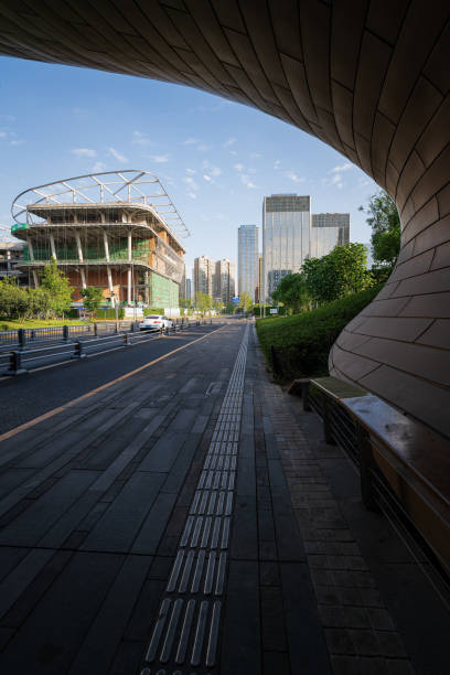 istock Sunny urban modern tunnels and office buildings 1399907057