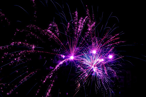 fireworks. An explosion of colors. abstract light background