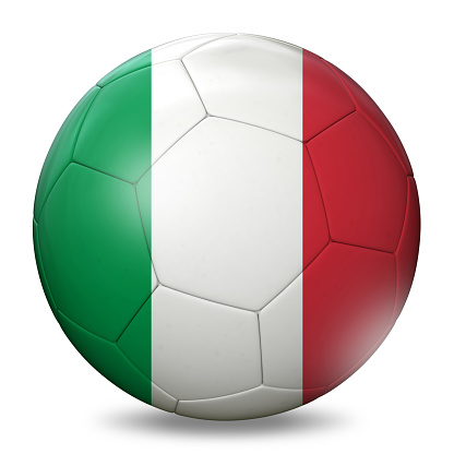 Italy flag football soccer ball