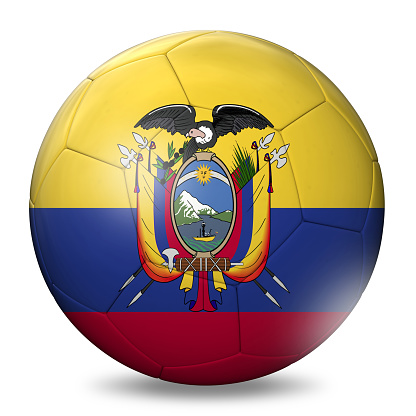 Vatican, soccer ball on a wavy background, complementing the composition in the form of a flag, 3d illustration