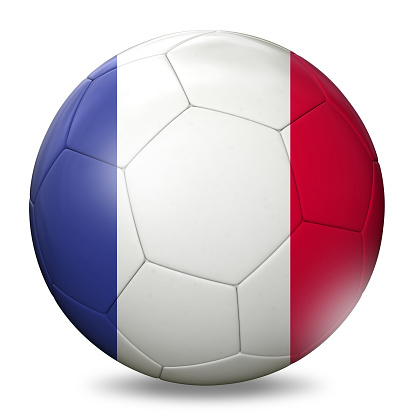 France flag football soccer ball