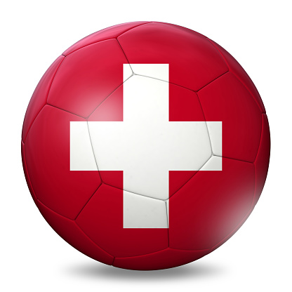 Switzerland flag football soccer ball