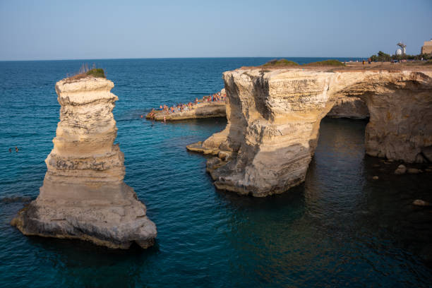 istock Beautiful rocky sea coast in Italy with clear water 1399912607