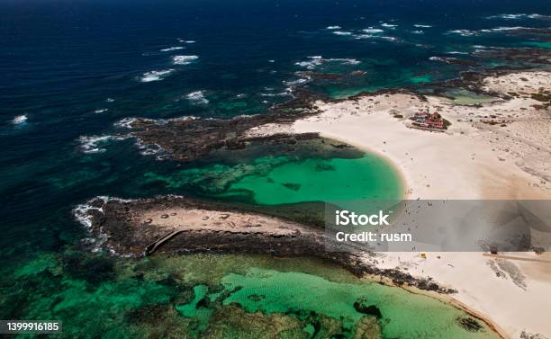 Aerial View Of Playa De La Concha El Cotillo Fuerteventura Canary Islands Spain Stock Photo - Download Image Now