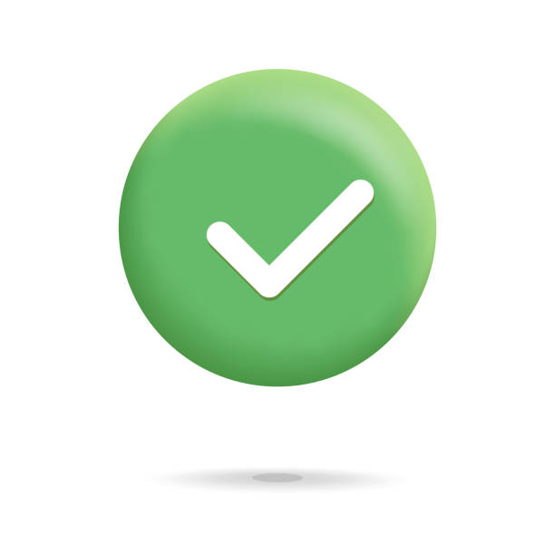 ilustrações de stock, clip art, desenhos animados e ícones de vector 3d realistic check mark green icon. assignment tasks symbol. stock illustration - exam report card letter a test results