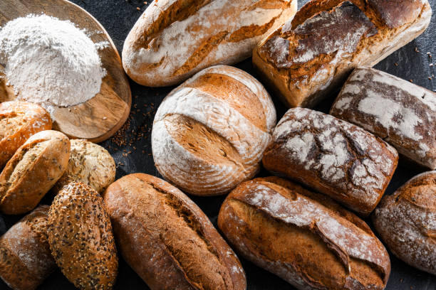 istock Assorted bakery products including loafs of bread and rolls 1399921328