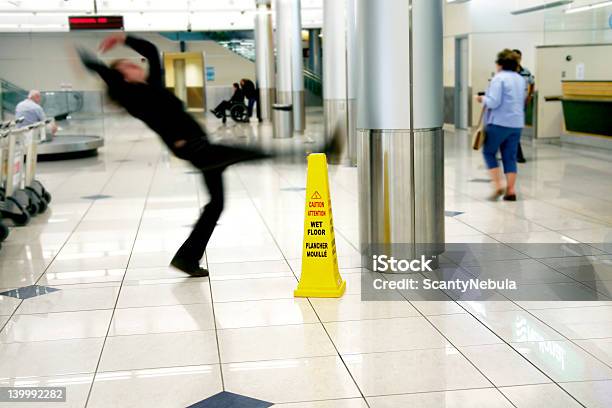 Slipped Stock Photo - Download Image Now - Falling, Flooring, Airport