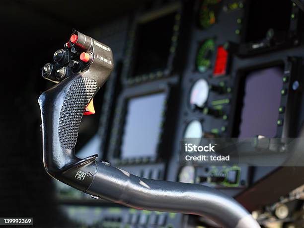 Helicopter Pilot Stick Stock Photo - Download Image Now - Air Vehicle, Armed Forces, Army