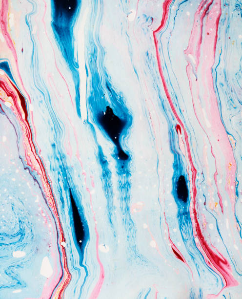istock blue and red Ink, paint, abstract. Closeup blue abstract painting background. Highly-textured oil paint. 1399925499