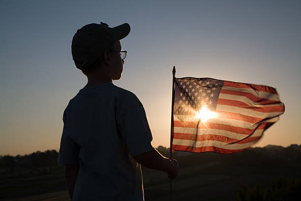 bandeira dos estados unidos da américa - american flag star shape striped fourth of july imagens e fotografias de stock