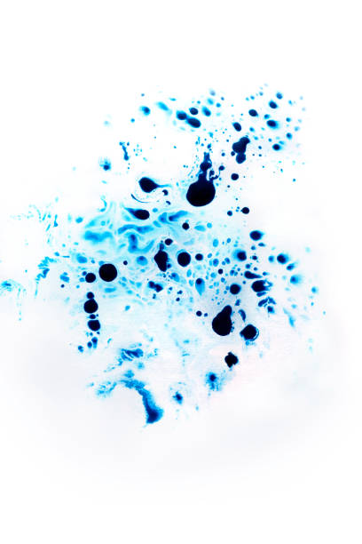 istock Abstract colorful blue oil ink on paper close-up background texture 1399927317