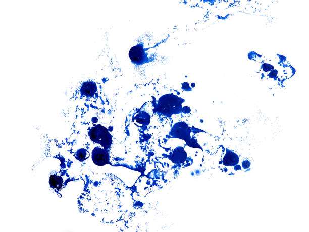 istock oil Ink, paint, abstract. Closeup blue, abstract hand draw painting background. Highly-textured oil paint. 1399927356