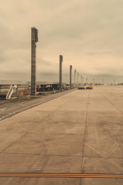 istock Lighting masts, airfield, airport 1399928402