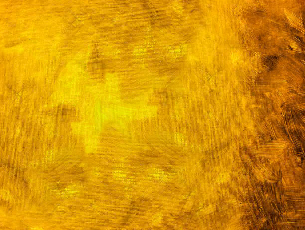 istock Acrylic brush stroke yellow Abstract colorful watercolor on paper close-up background texture 1399930002