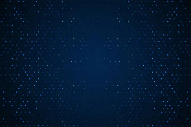 Vector illustration of Digital technology background. Digital data circle blue pattern pixel background