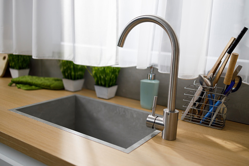 Kitchen sink, faucet and other kitchen utensils