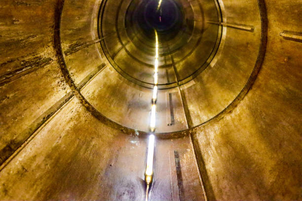 Futuristic pedestrian tunnel