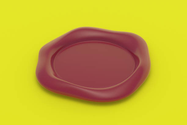 Seal wax stamp without rope. 3d render