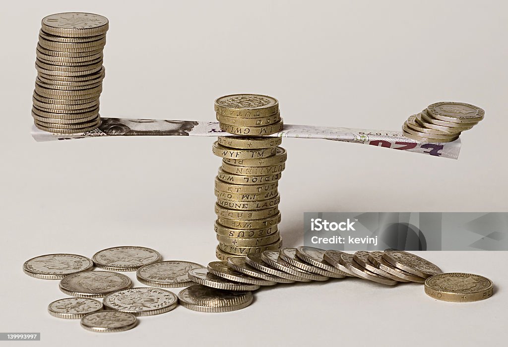 Ausgewogene Einkommen - Lizenzfrei Britische Geldmünze Stock-Foto