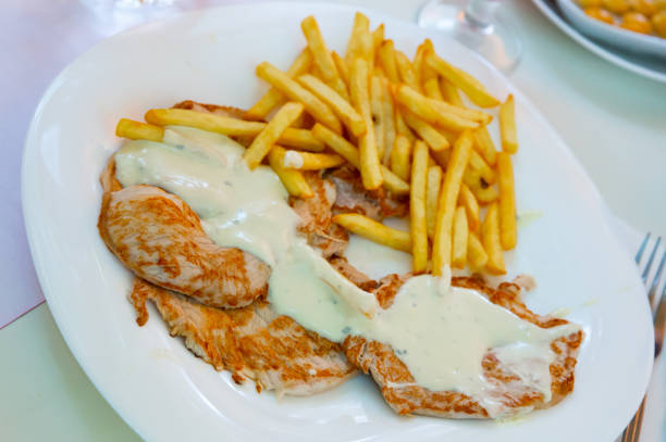 istock Pork tenderloins with fried potatoes 1399941102