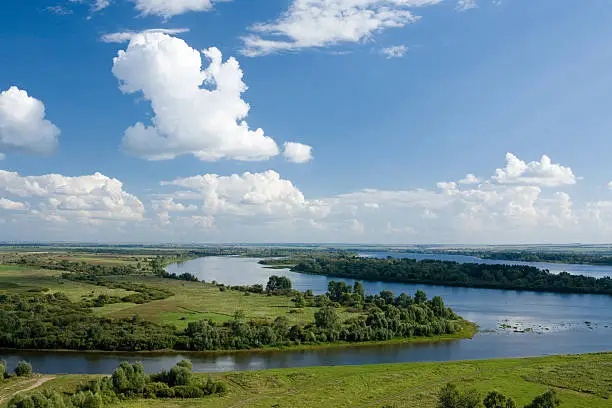 The river Volga about the city of Elabuga