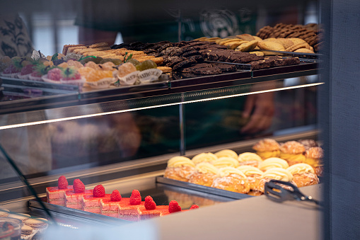 close-up of italian pastries