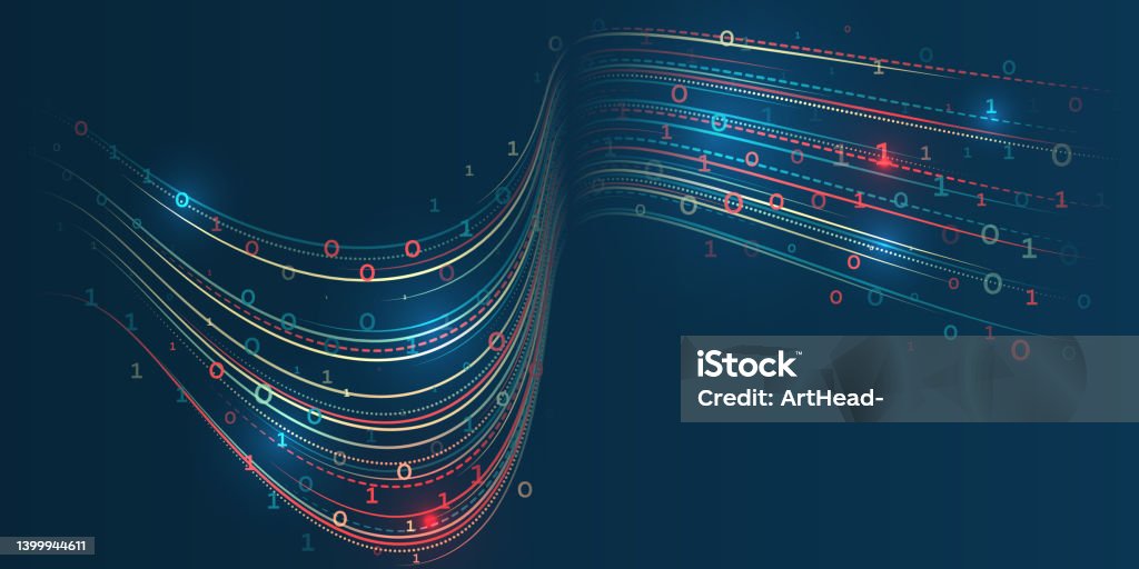 A Dynamic Array Of Information Consisting Of Multicolored Lines And ...