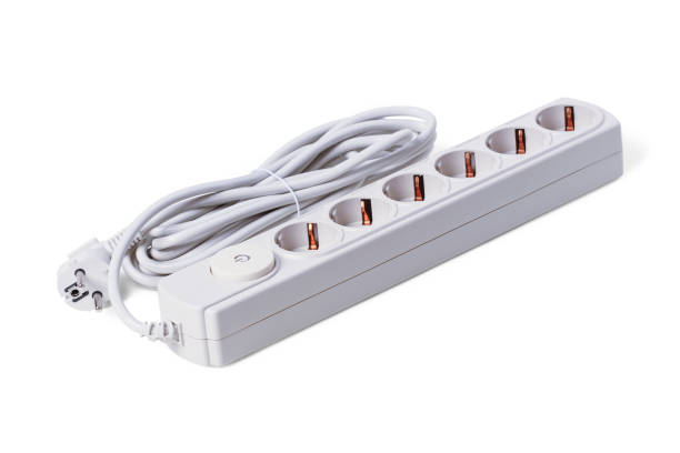 istock Household electrical power strip with surge protection 1399944825
