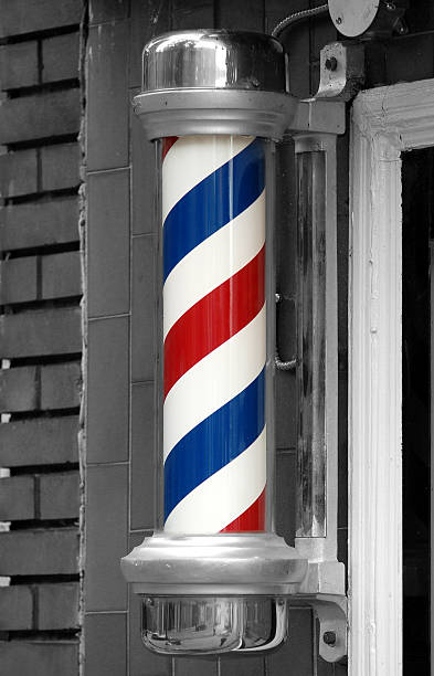 istock Barber shop sign on desaturated background 139994699