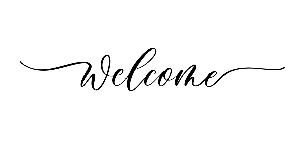 Welcome. Wedding calligraphy phrase for invitation sign