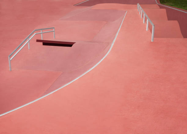 skate park  - skateboard court stock-fotos und bilder