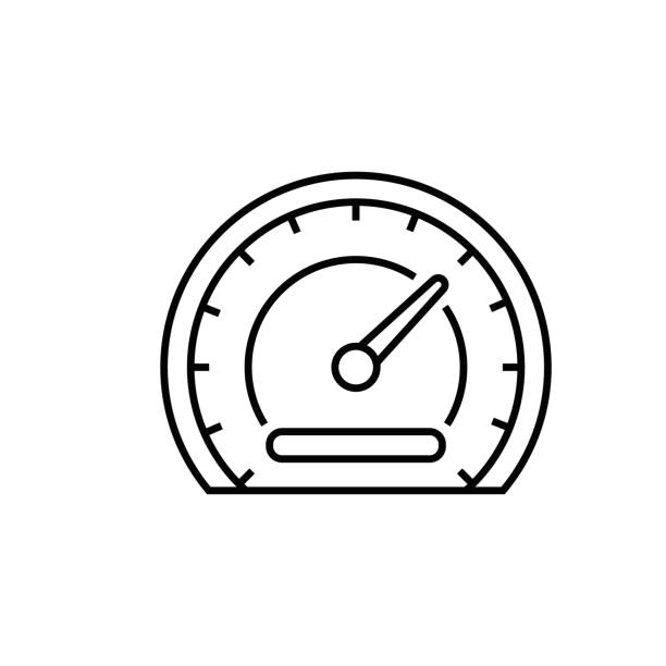 Website Development, Dashboard Speed line icon vector art illustration