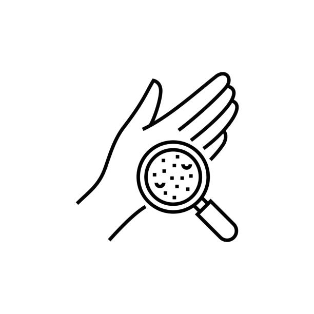 symbol für dermatologie, hautkrankheit - dermatologie stock-grafiken, -clipart, -cartoons und -symbole