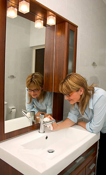 istock Cleaning the house - Bathroom sink 139995134