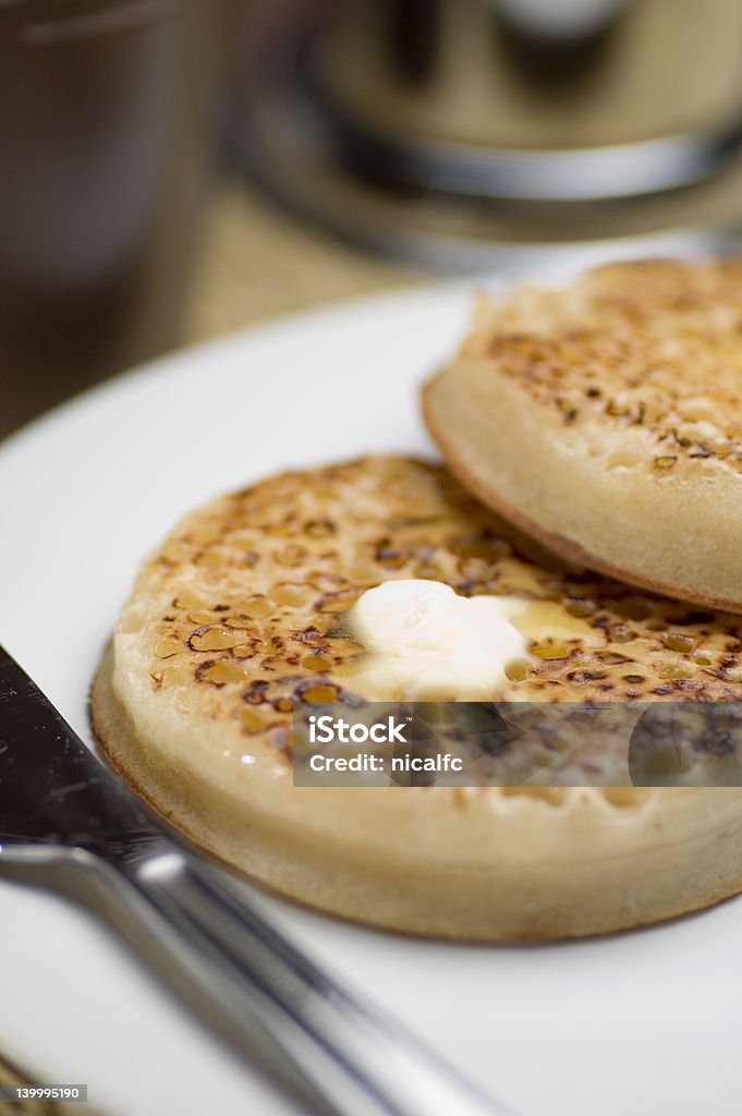 Crumpet desayuno - Foto de stock de Alimento libre de derechos