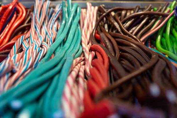 istock Close-up, jelly sweets on a shop window. 1399954081