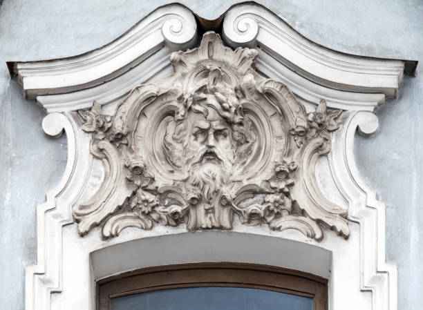 istock White sculpture decoration of a window frame 1399954966