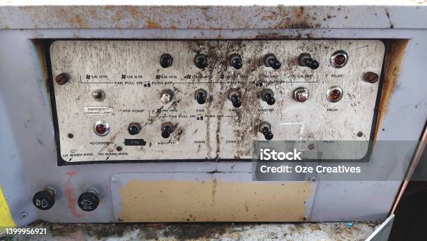 Transit Line Control Panel Bus Control Panel With Switches And Buttons Stock Photo - Download ...