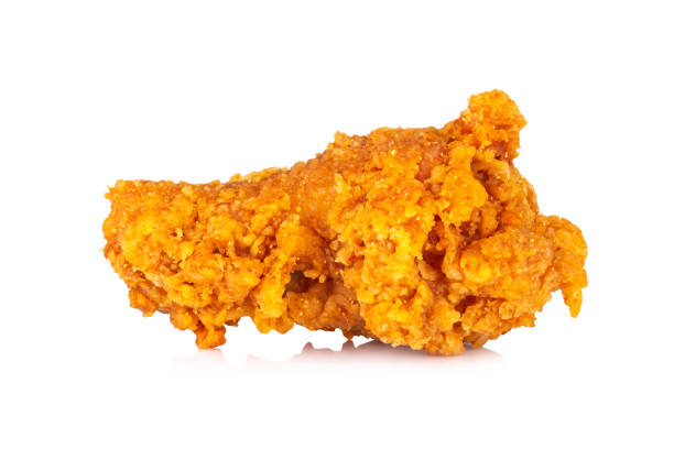 istock chicken fried spicy isolated on white background 1399958390