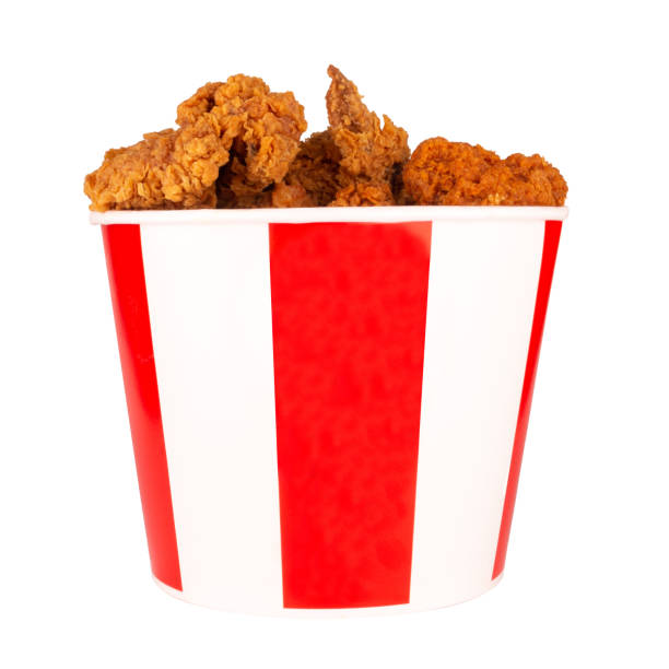 istock chicken fried spicy isolated on white background bucket 1399958410