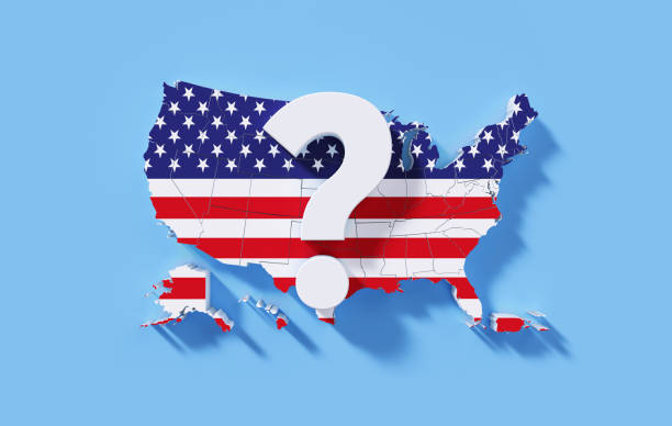 istock US 2022 Midterm Election Concept - Question Mark Sitting Over American Physical Map Textured with American Flag 1399958484